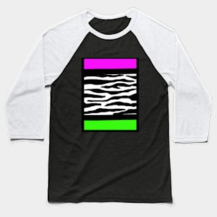 NEON ZEBRA DESIGN Baseball T-Shirt